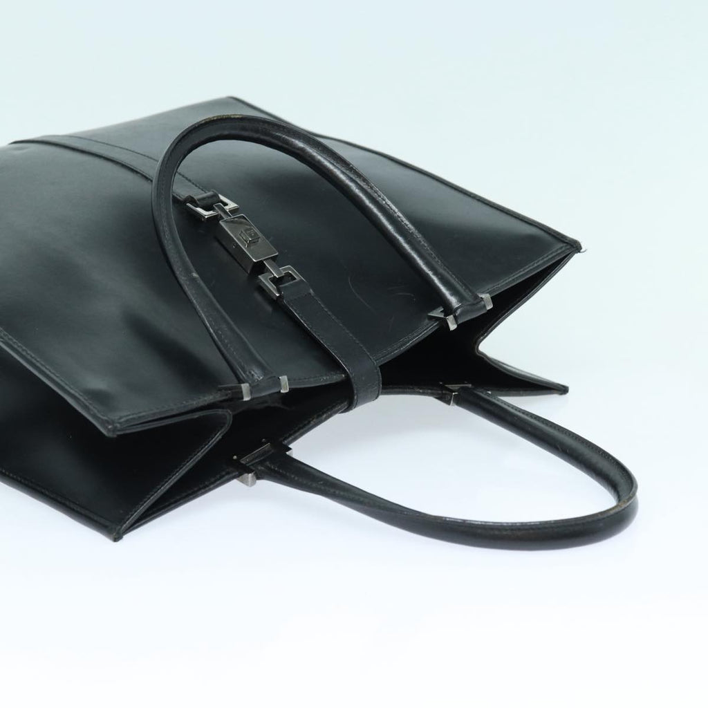 GUCCI Jackie Hand Bag Leather Black Silver 002 1064 3444 ep5262