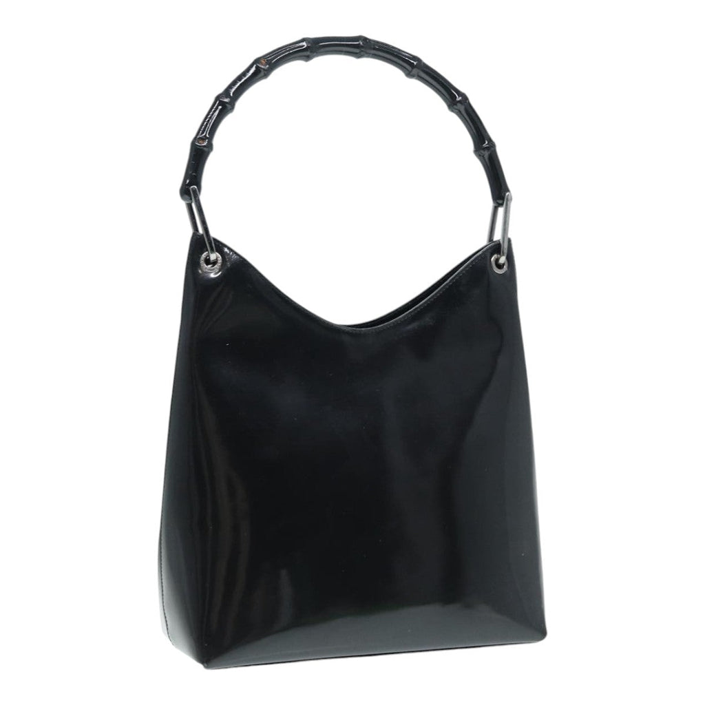GUCCI Bamboo Hand Bag Leather Brown Silver 001 2046 3007 ep5265