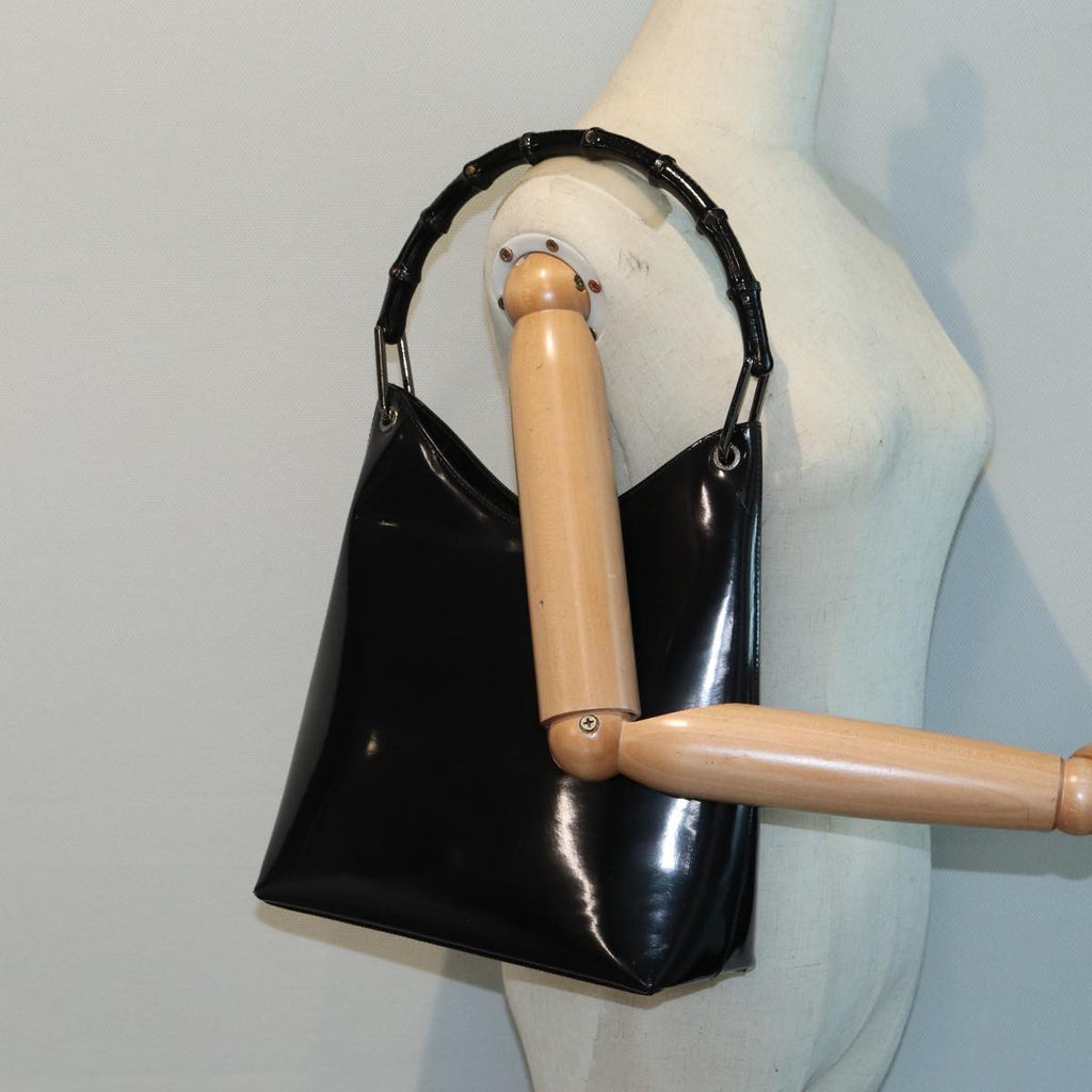 GUCCI Bamboo Hand Bag Leather Brown Silver 001 2046 3007 ep5265