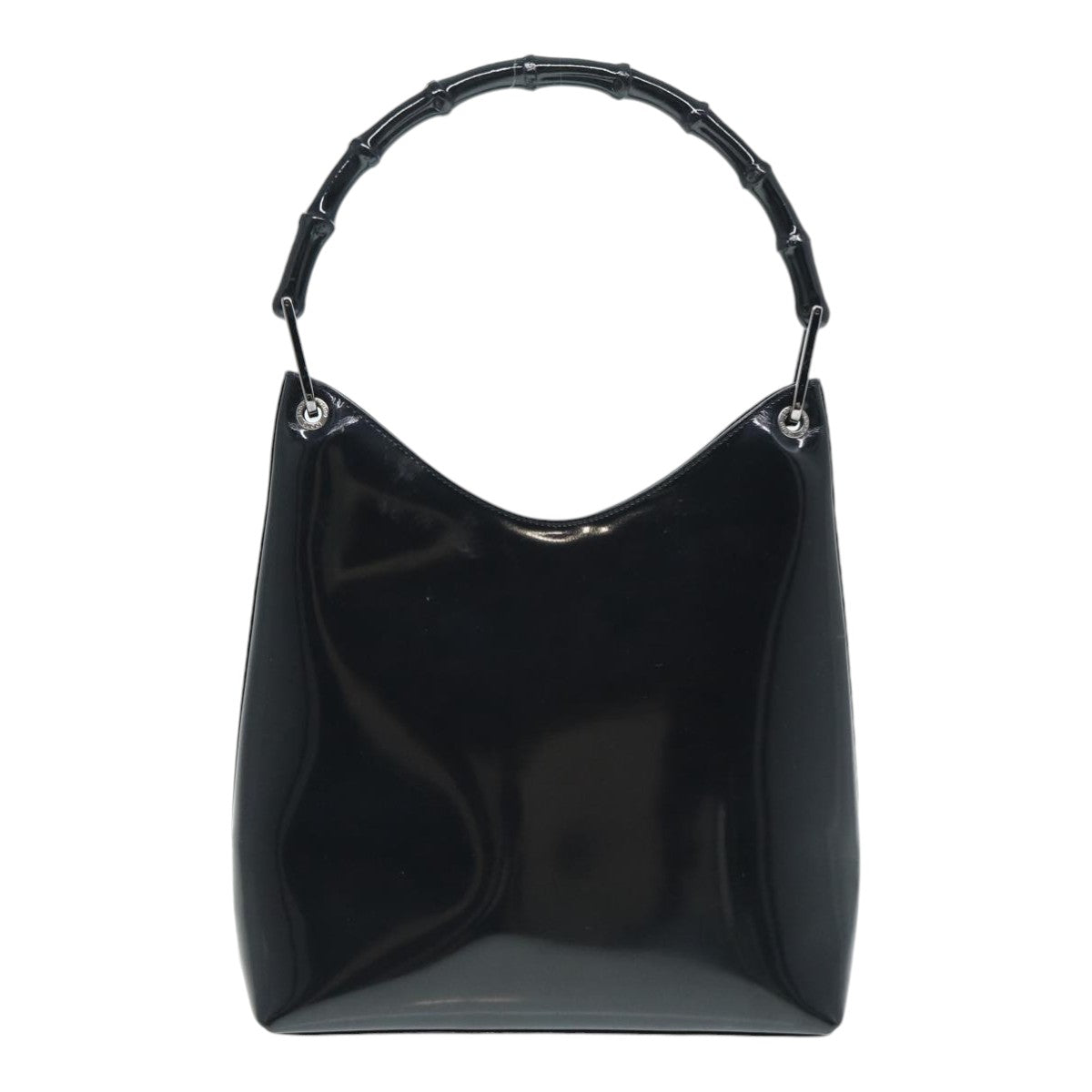 GUCCI Bamboo Hand Bag Leather Brown Silver 001 2046 3007 ep5265