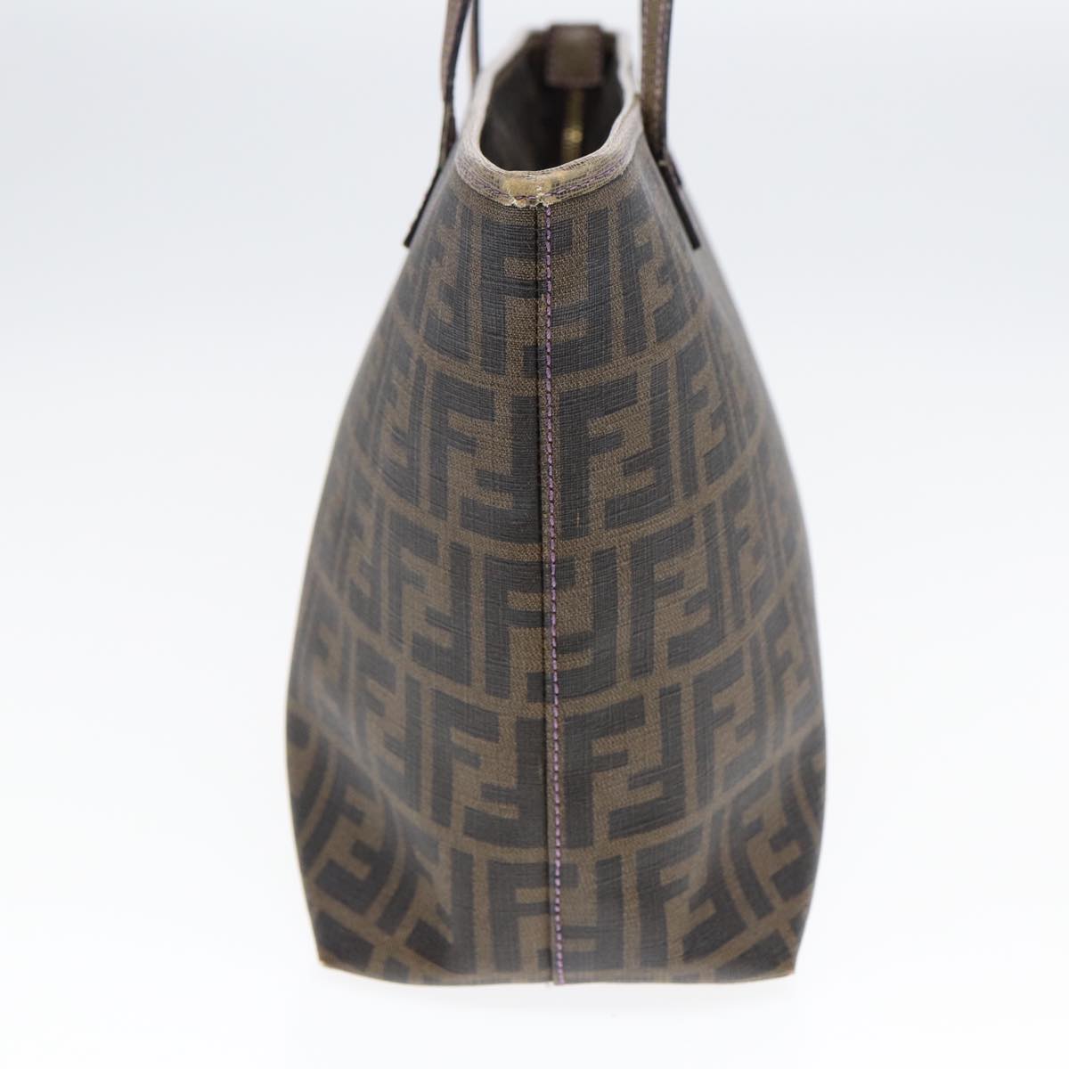 FENDI Zucca Canvas Tote Bag Brown Black gold ep5268