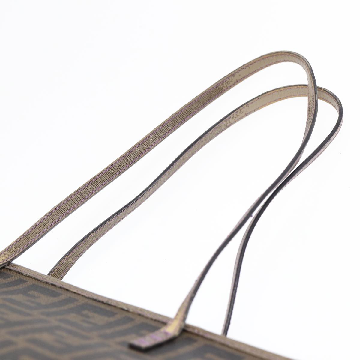 FENDI Zucca Canvas Tote Bag Brown Black gold ep5268