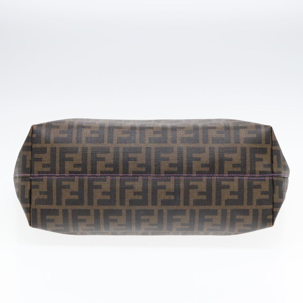 FENDI Zucca Canvas Tote Bag Brown Black gold ep5268