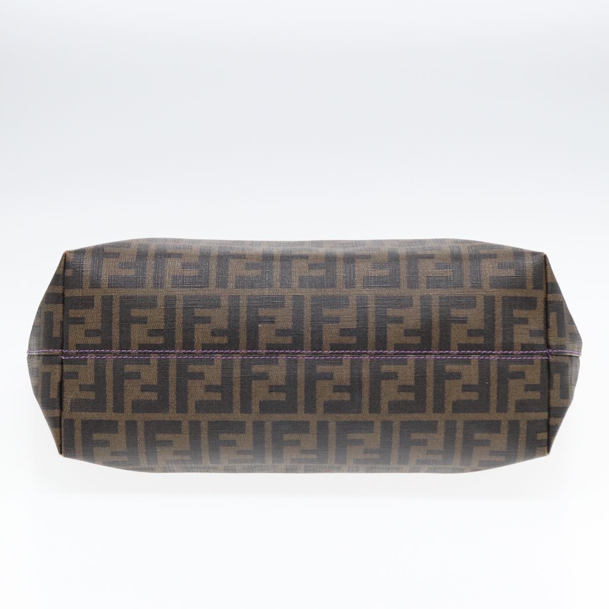 FENDI Zucca Canvas Tote Bag Brown Black gold ep5268