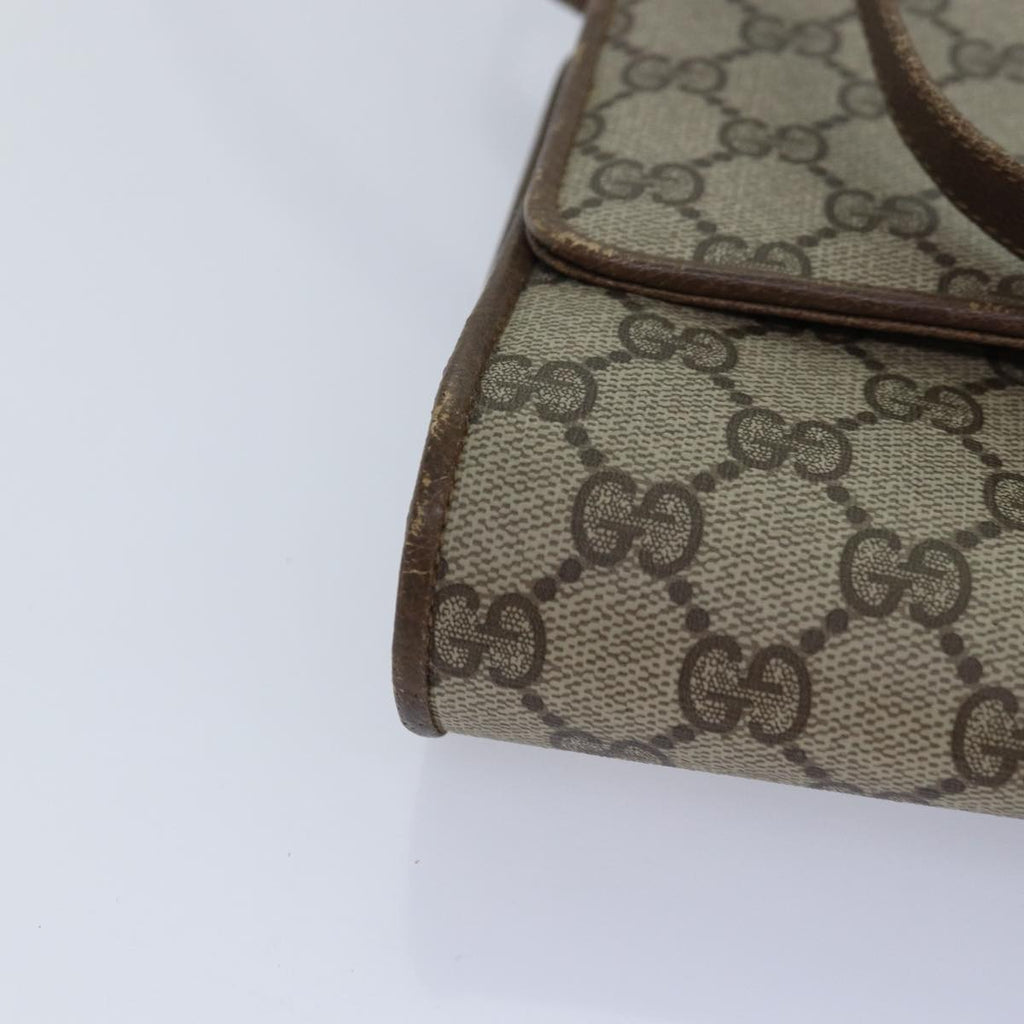 GUCCI GG Supreme Shoulder Bag PVC Leather Beige Gold 904 02 050 ep5311