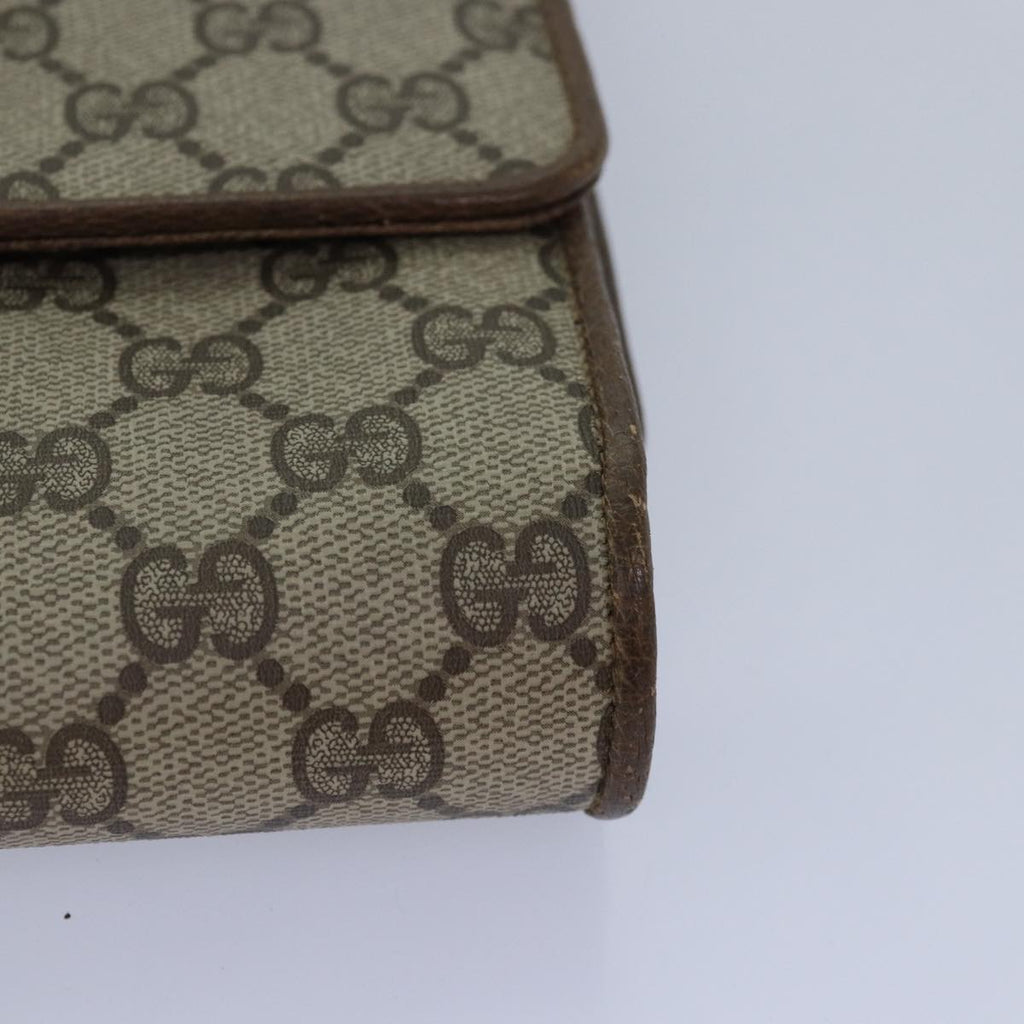 GUCCI GG Supreme Shoulder Bag PVC Leather Beige Gold 904 02 050 ep5311