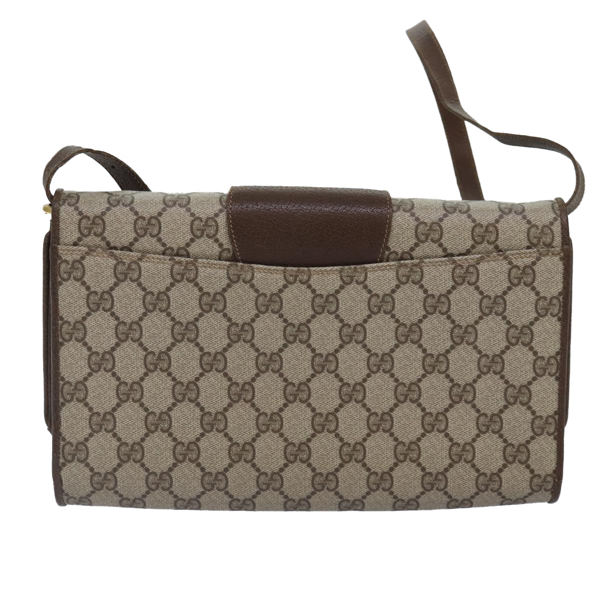 GUCCI GG Supreme Shoulder Bag PVC Leather Beige Gold 904 02 050 ep5311