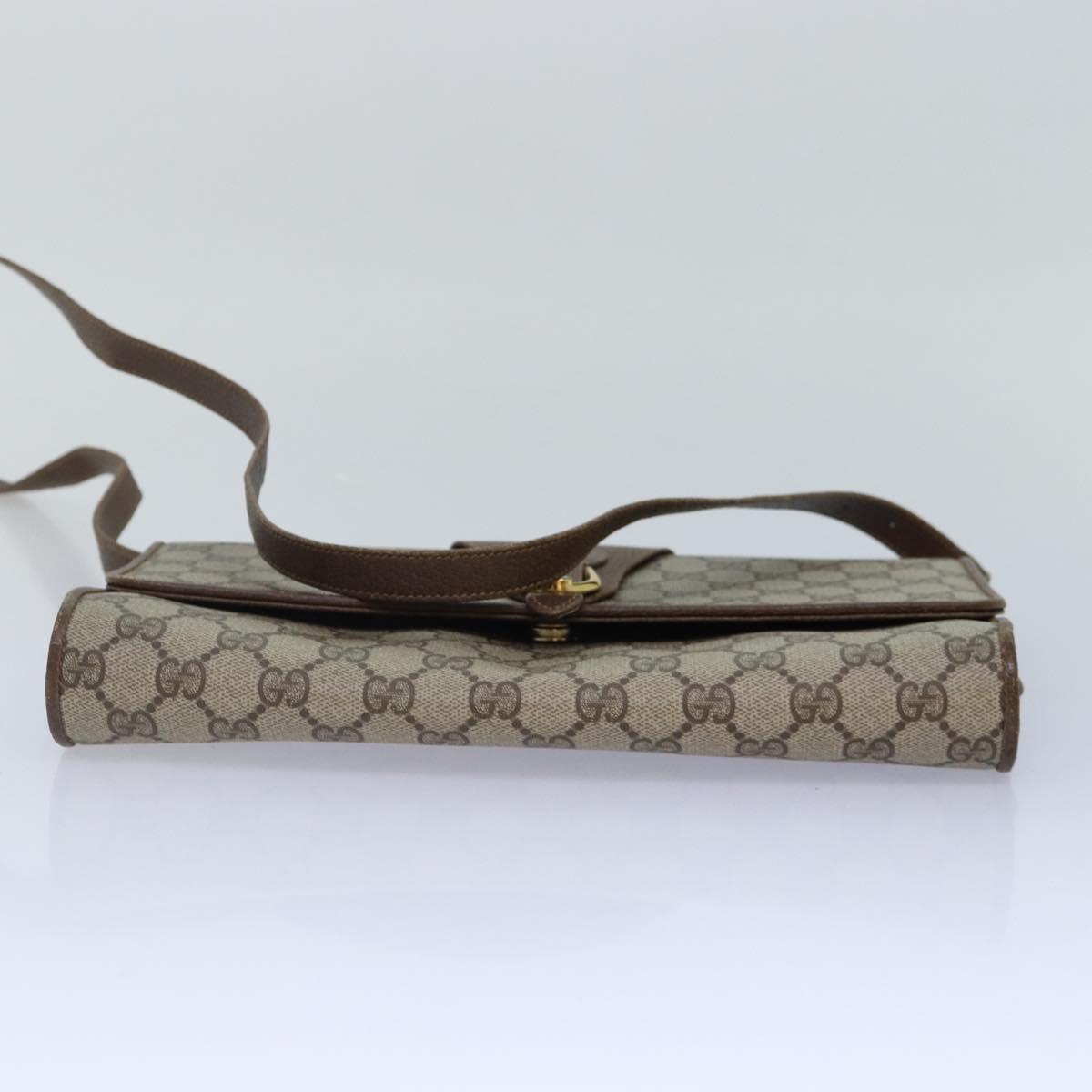 GUCCI GG Supreme Shoulder Bag PVC Leather Beige Gold 904 02 050 ep5311
