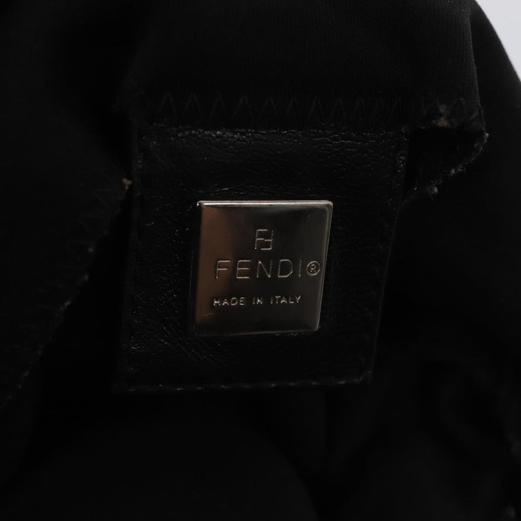 FENDI Mamma Baguette Hand Bag Nylon Black Silver ep5313