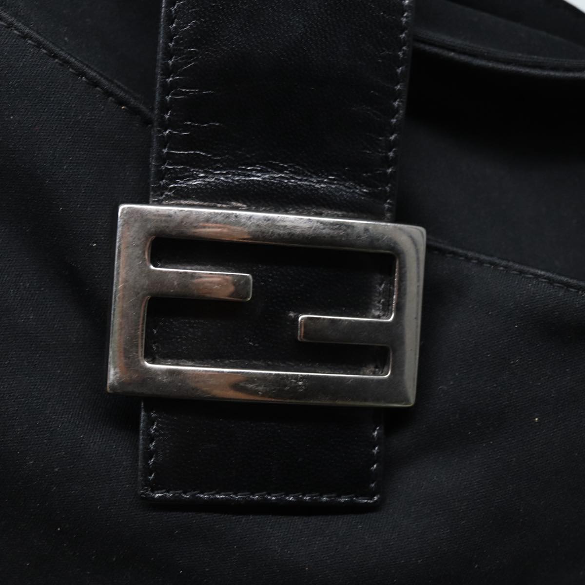FENDI Shoulder Bag Nylon Black Silver ep5315