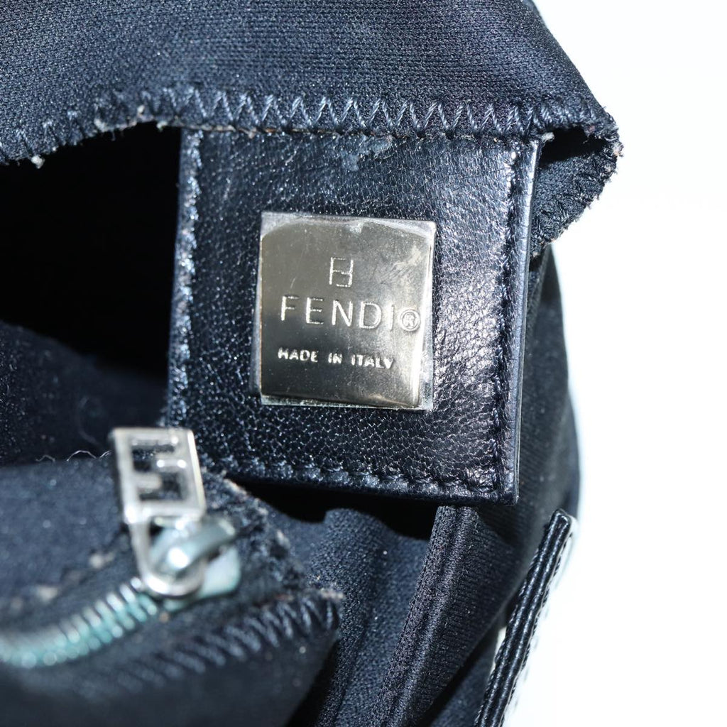 FENDI Shoulder Bag Nylon Black Silver ep5315