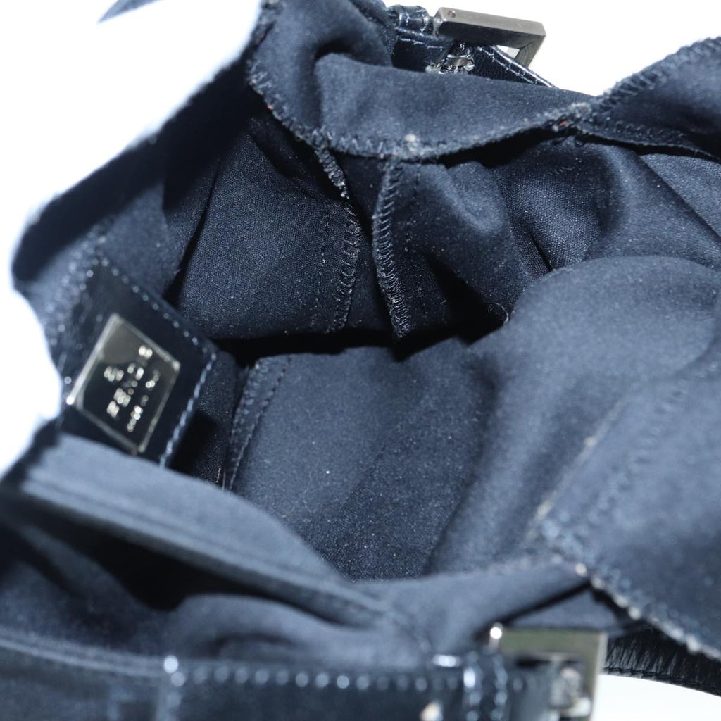 FENDI Shoulder Bag Nylon Black Silver ep5315