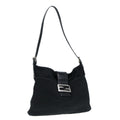 FENDI Shoulder Bag Nylon Black Silver ep5315