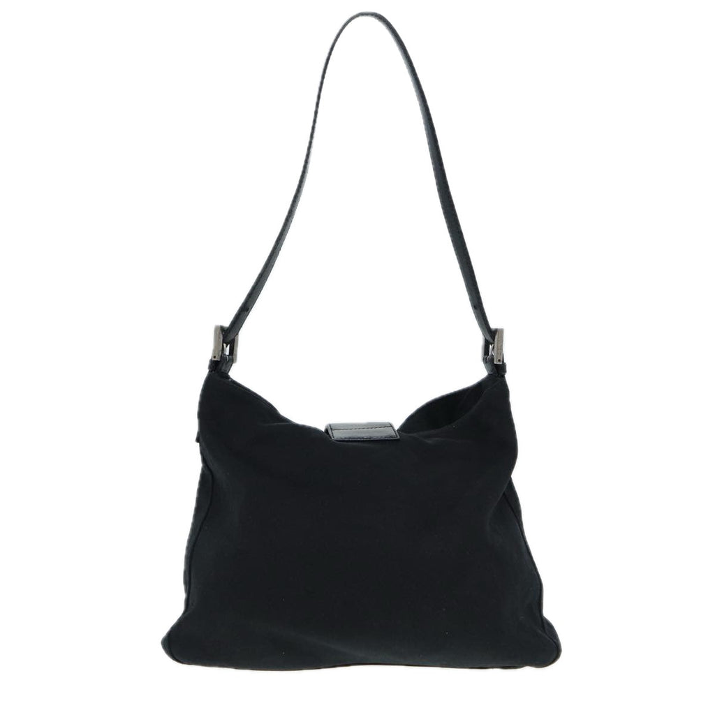 FENDI Shoulder Bag Nylon Black Silver ep5315