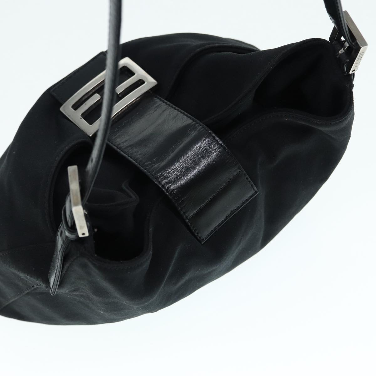 FENDI Shoulder Bag Nylon Black Silver ep5315