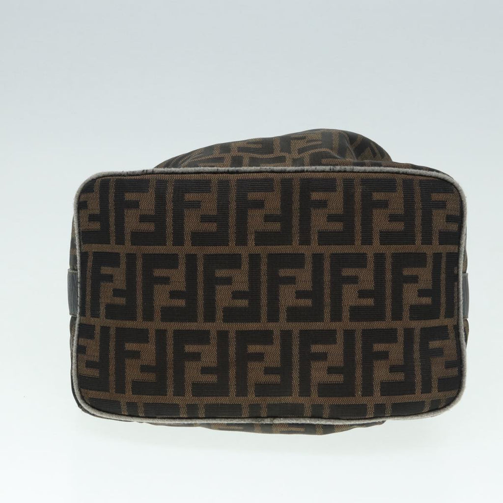 FENDI Zucca Canvas Vanity Bag Brown Black gold ep5316