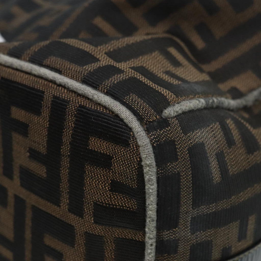 FENDI Zucca Canvas Vanity Bag Brown Black gold ep5316