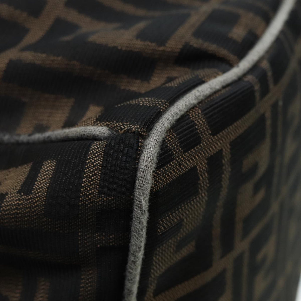 FENDI Zucca Canvas Vanity Bag Brown Black gold ep5316