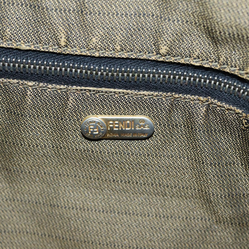 FENDI Zucca Canvas Vanity Bag Brown Black gold ep5316