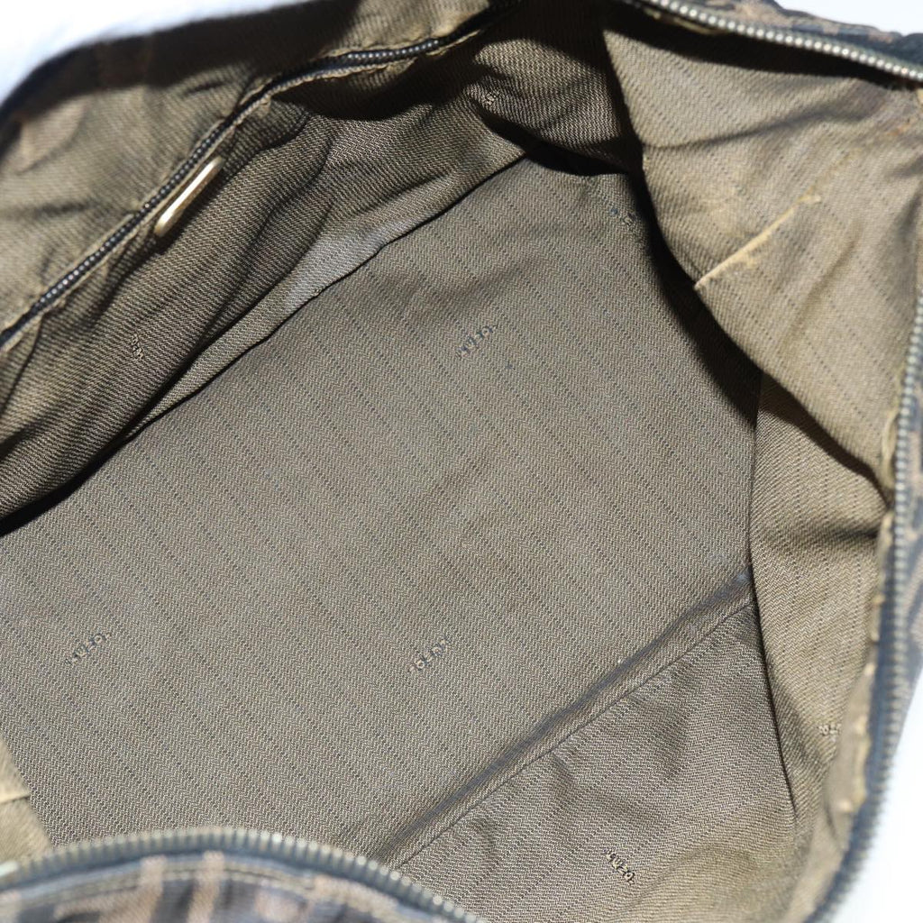 FENDI Zucca Canvas Vanity Bag Brown Black gold ep5316