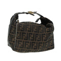 FENDI Zucca Canvas Vanity Bag Brown Black gold ep5316
