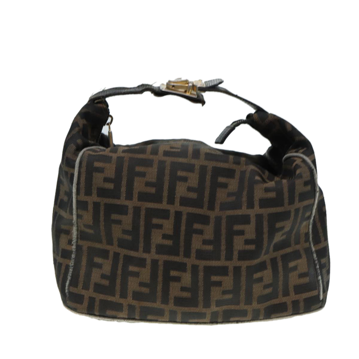 FENDI Zucca Canvas Vanity Bag Brown Black gold ep5316