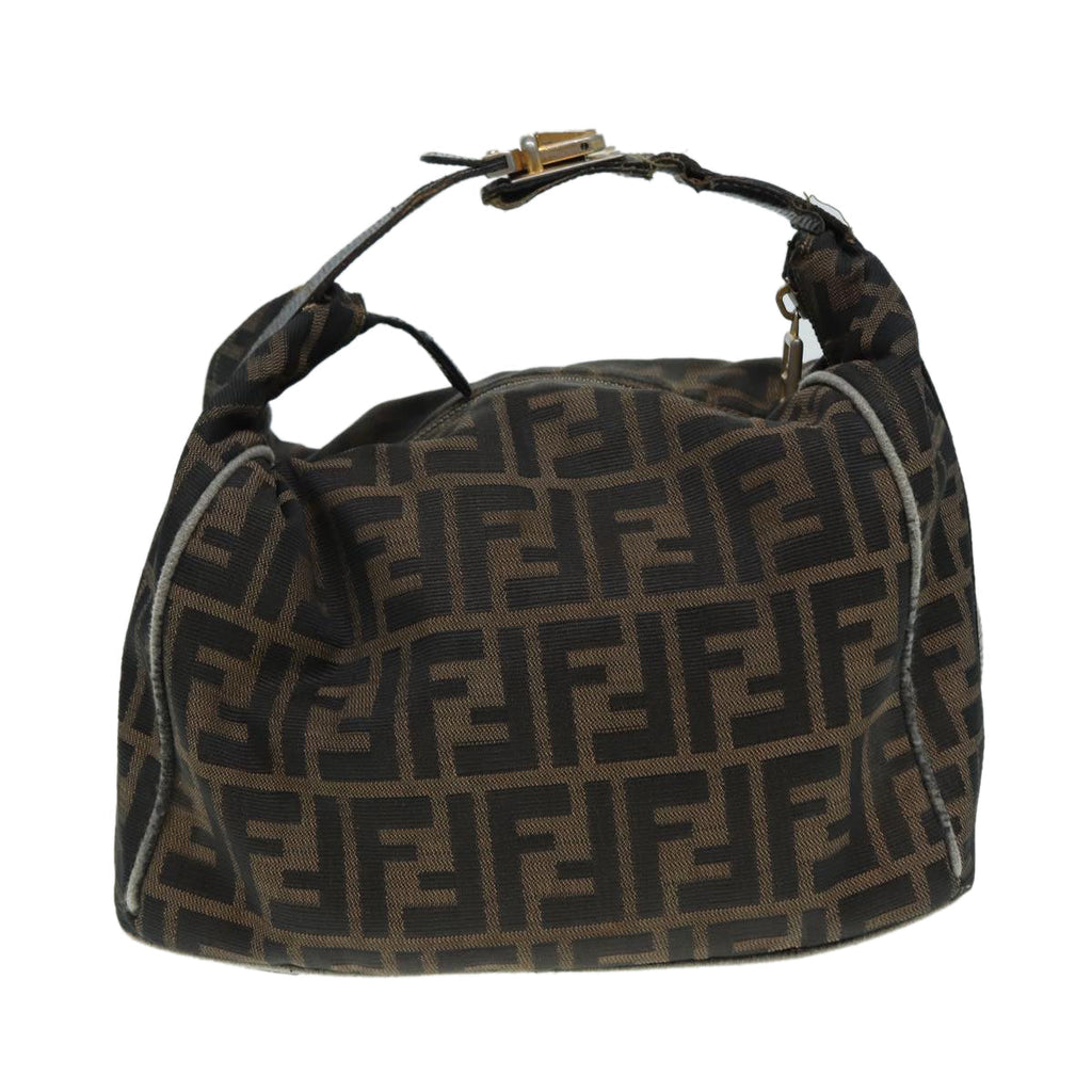 FENDI Zucca Canvas Vanity Bag Brown Black gold ep5316