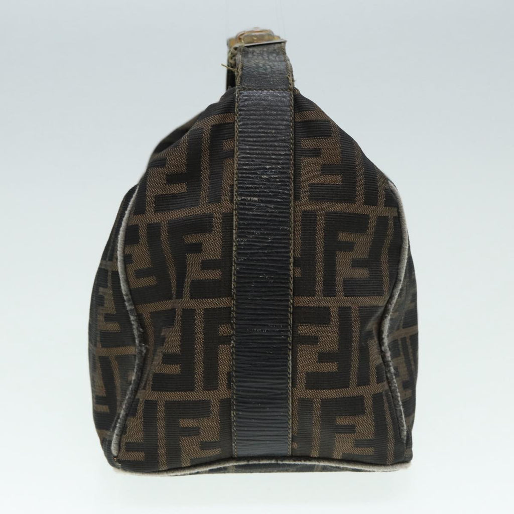 FENDI Zucca Canvas Vanity Bag Brown Black gold ep5316