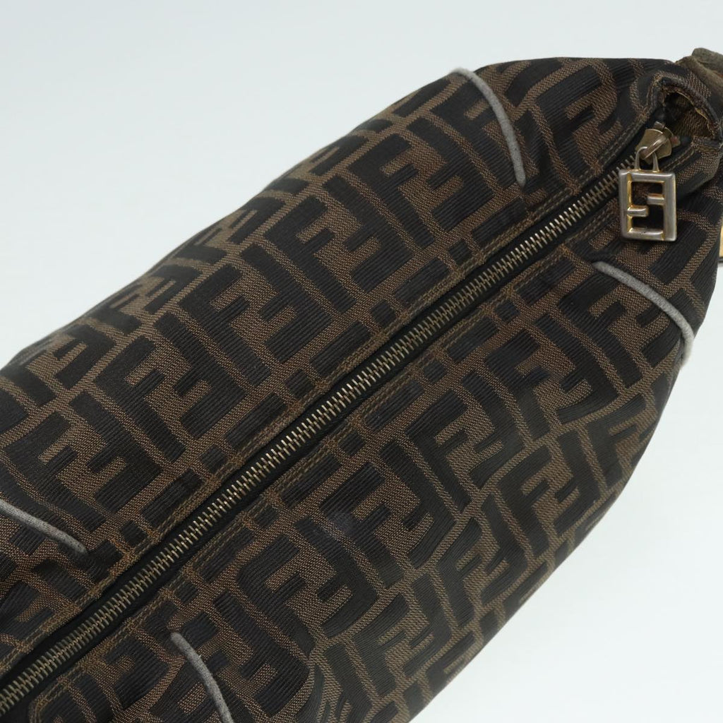 FENDI Zucca Canvas Vanity Bag Brown Black gold ep5316