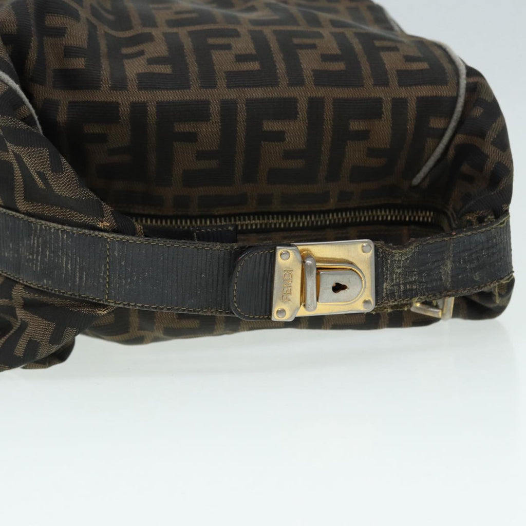FENDI Zucca Canvas Vanity Bag Brown Black gold ep5316