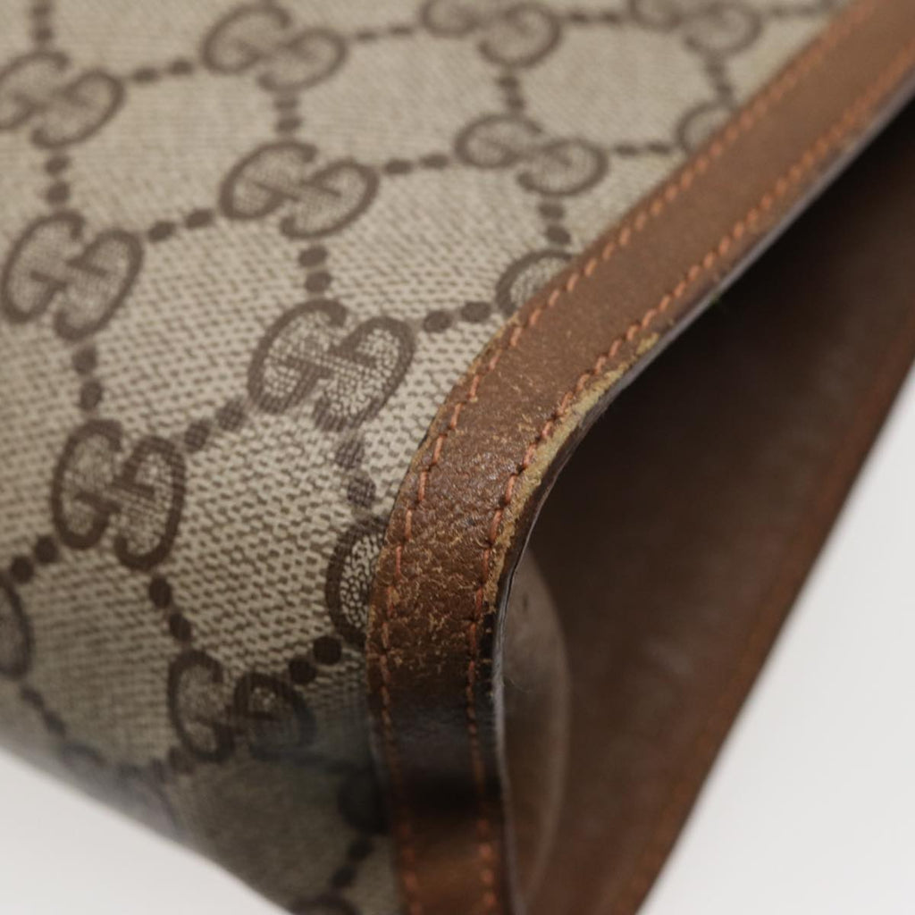 GUCCI GG Supreme Web Sherry Line Clutch Bag PVC Beige Gold 89 01 033 ep5318