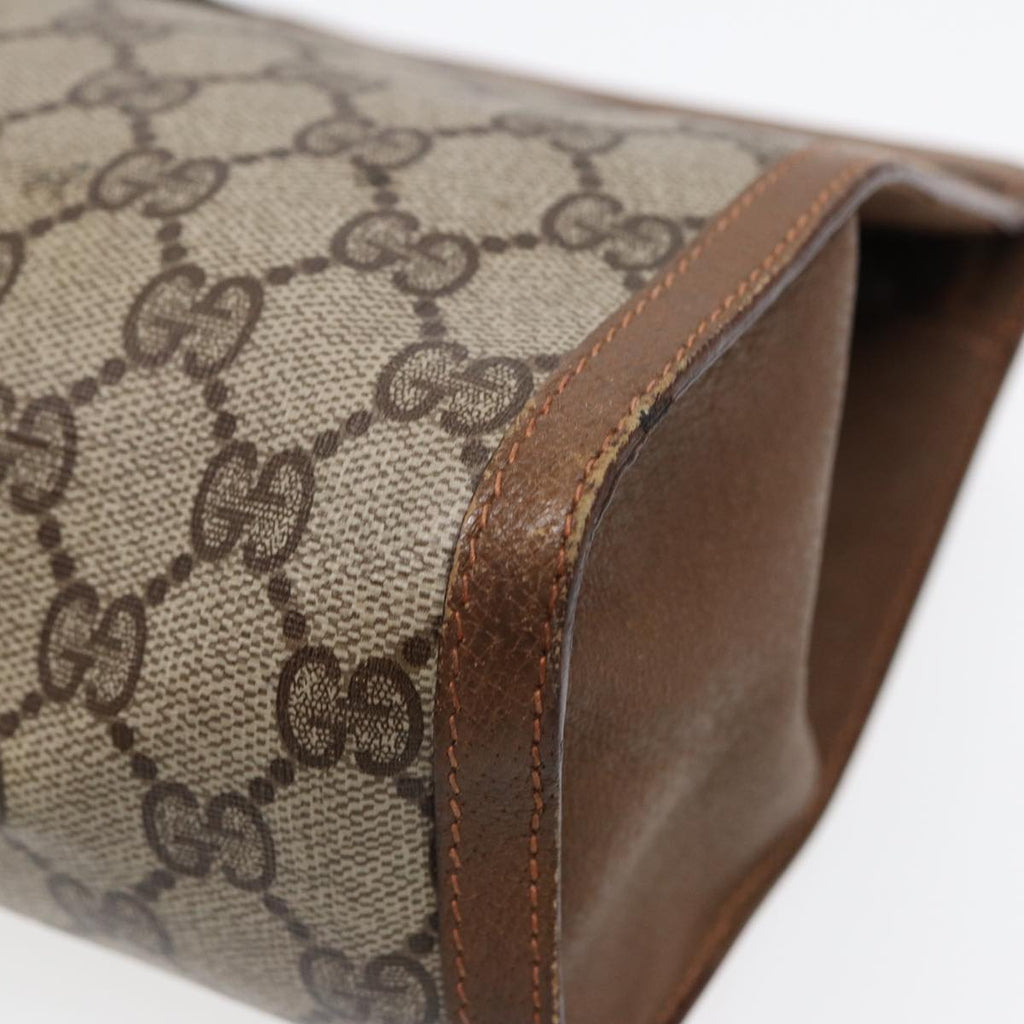 GUCCI GG Supreme Web Sherry Line Clutch Bag PVC Beige Gold 89 01 033 ep5318