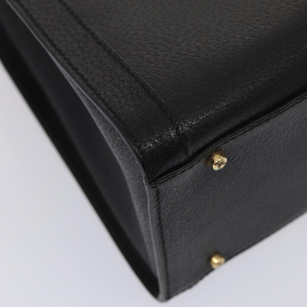 GUCCI Bamboo Hand Bag Leather Black Gold 002 2123 0260 ep5326