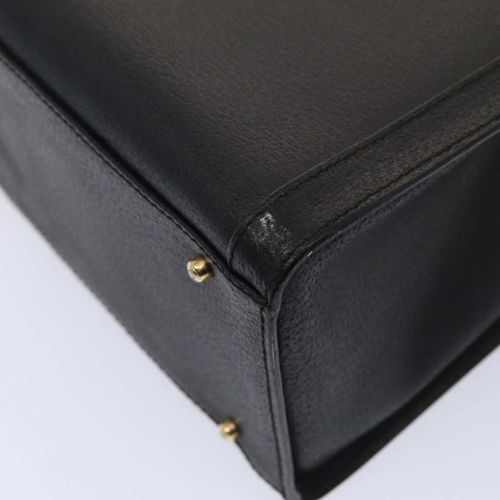 GUCCI Bamboo Hand Bag Leather Black Gold 002 2123 0260 ep5326