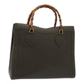 GUCCI Bamboo Hand Bag Leather Khaki Gold 002 2853 0260 0 ep5328
