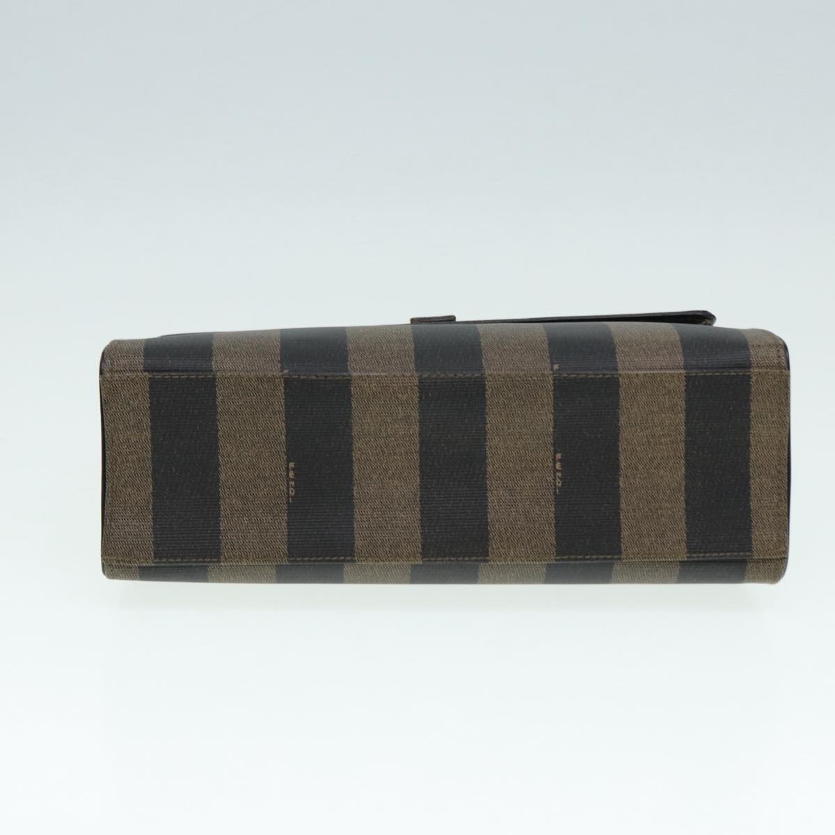 FENDI Pecan Canvas Hand Bag Brown Black gold ep5335