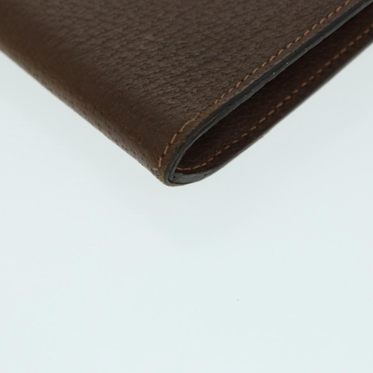 GUCCI Clutch Bag Leather Gold Brown ep5344