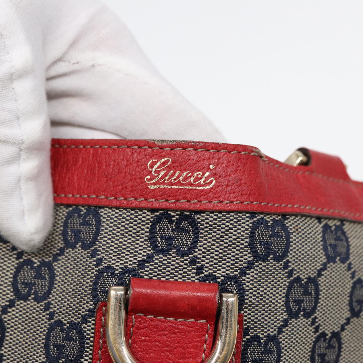 GUCCI GG Canvas Hand Bag Beige Gold 130739 ep5345