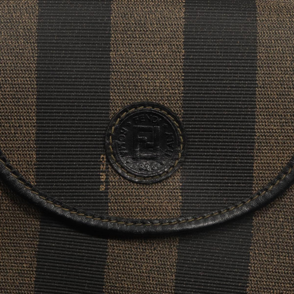 FENDI Pecan Canvas Backpack Brown Black gold ep5348
