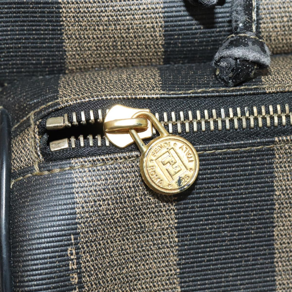 FENDI Pecan Canvas Backpack Brown Black gold ep5348