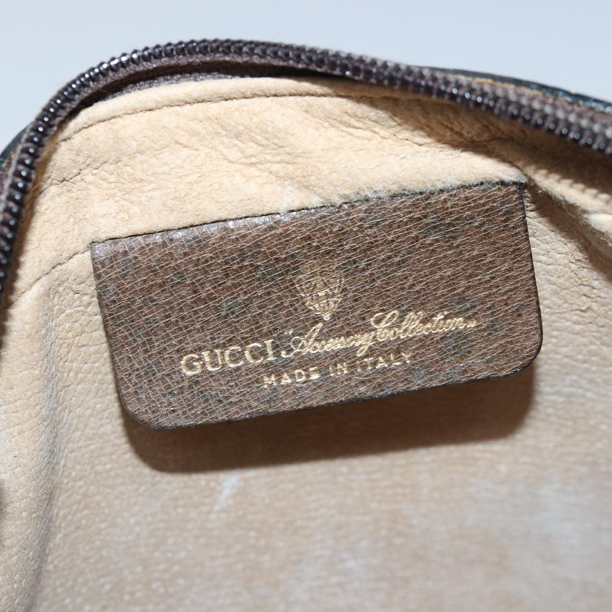 GUCCI GG Supreme Web Sherry Line Clutch Bag Beige Gold 32 014 3553 ep5355