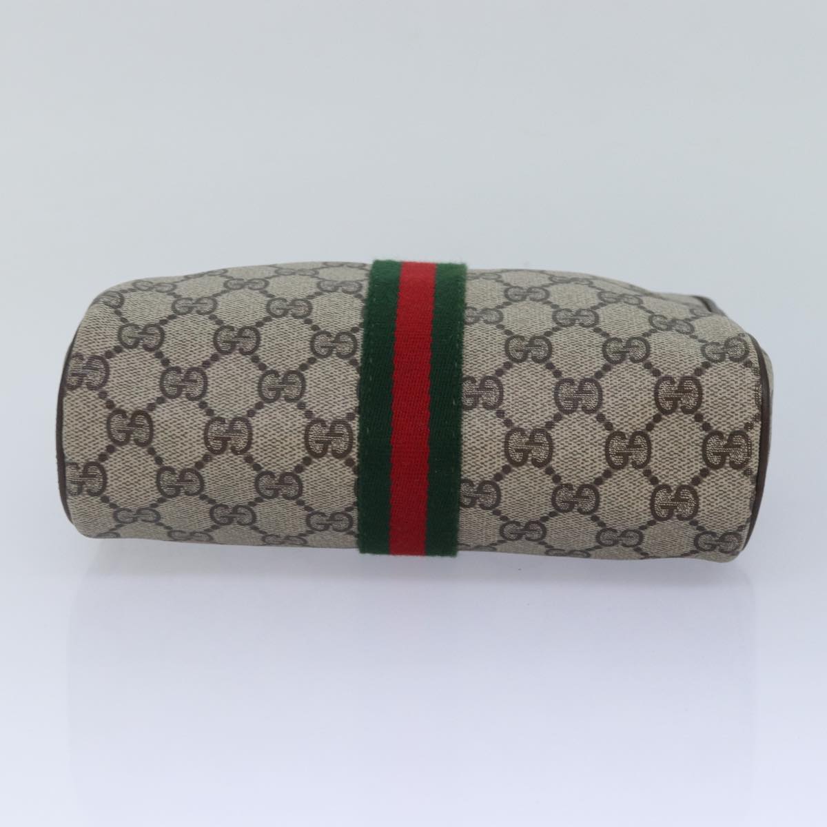 GUCCI GG Supreme Web Sherry Line Clutch Bag Beige Gold 32 014 3553 ep5355
