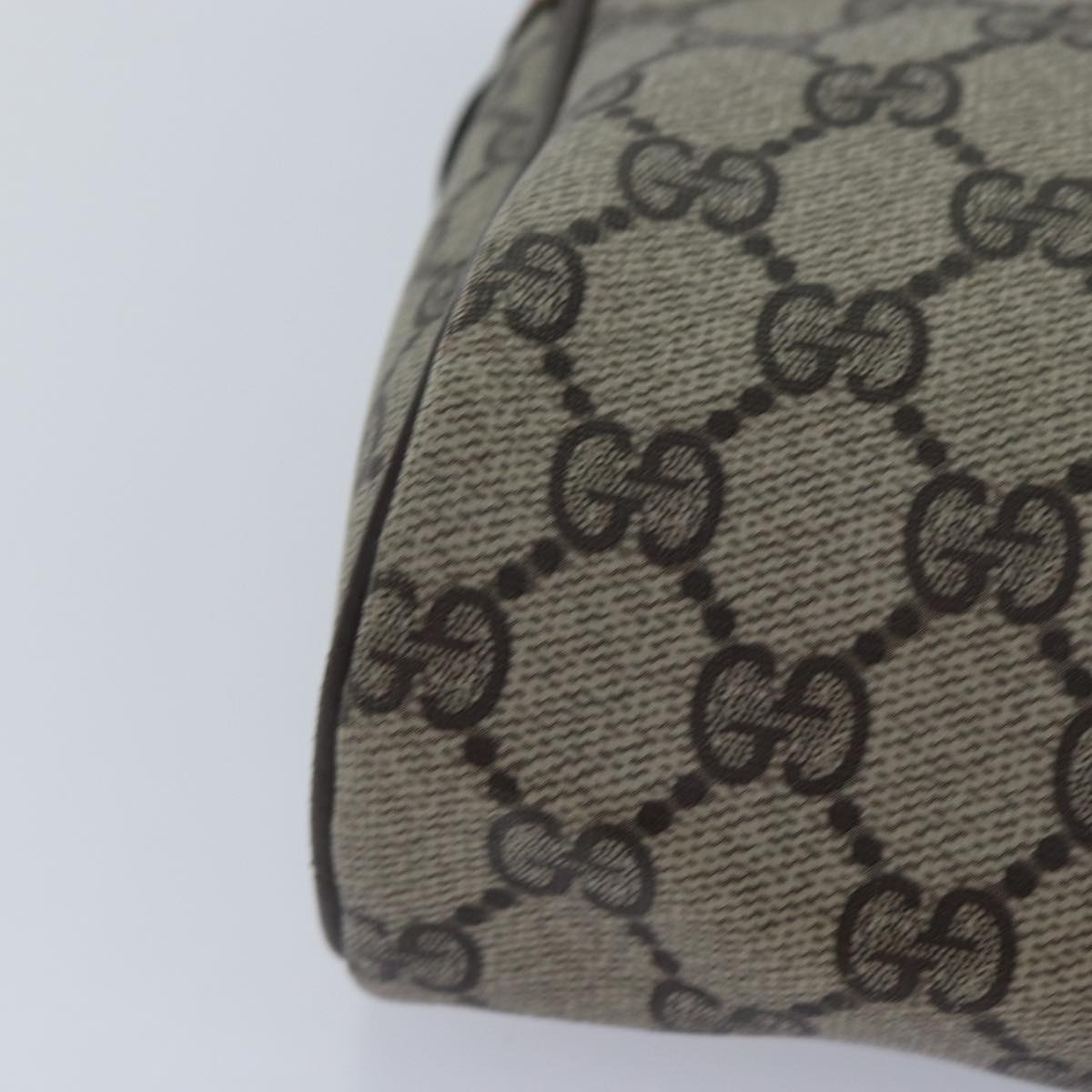 GUCCI GG Supreme Web Sherry Line Clutch Bag Beige Gold 32 014 3553 ep5355