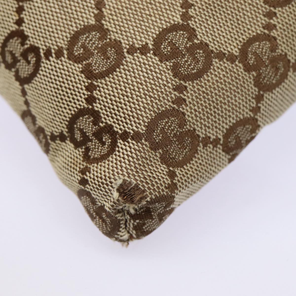 GUCCI GG Canvas Waist bag Beige Silver 28566 ep5361