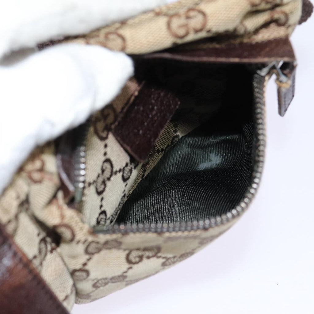 GUCCI GG Canvas Waist bag Beige Silver 28566 ep5361