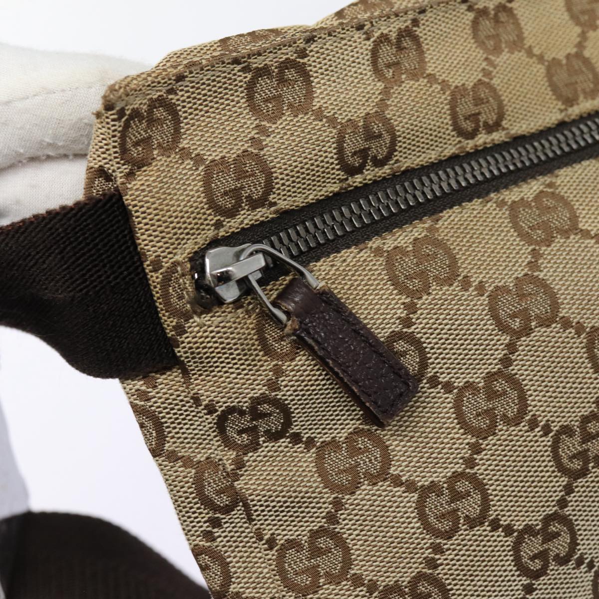 GUCCI GG Canvas Waist bag Beige Silver 28566 ep5361