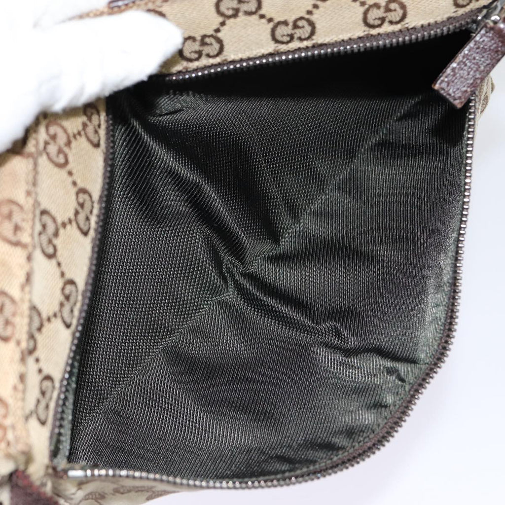 GUCCI GG Canvas Waist bag Beige Silver 28566 ep5361