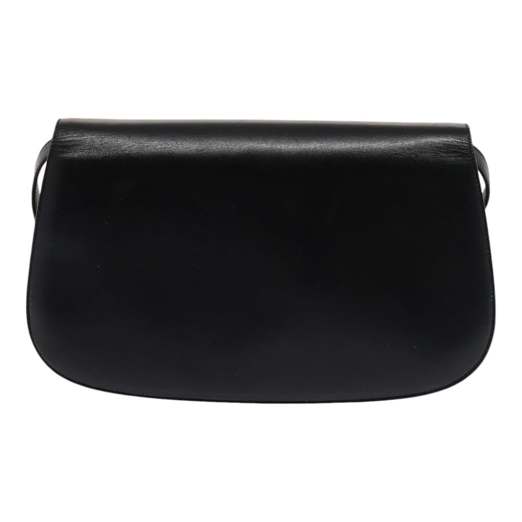 GUCCI Shoulder Bag Leather Black Gold ep5362