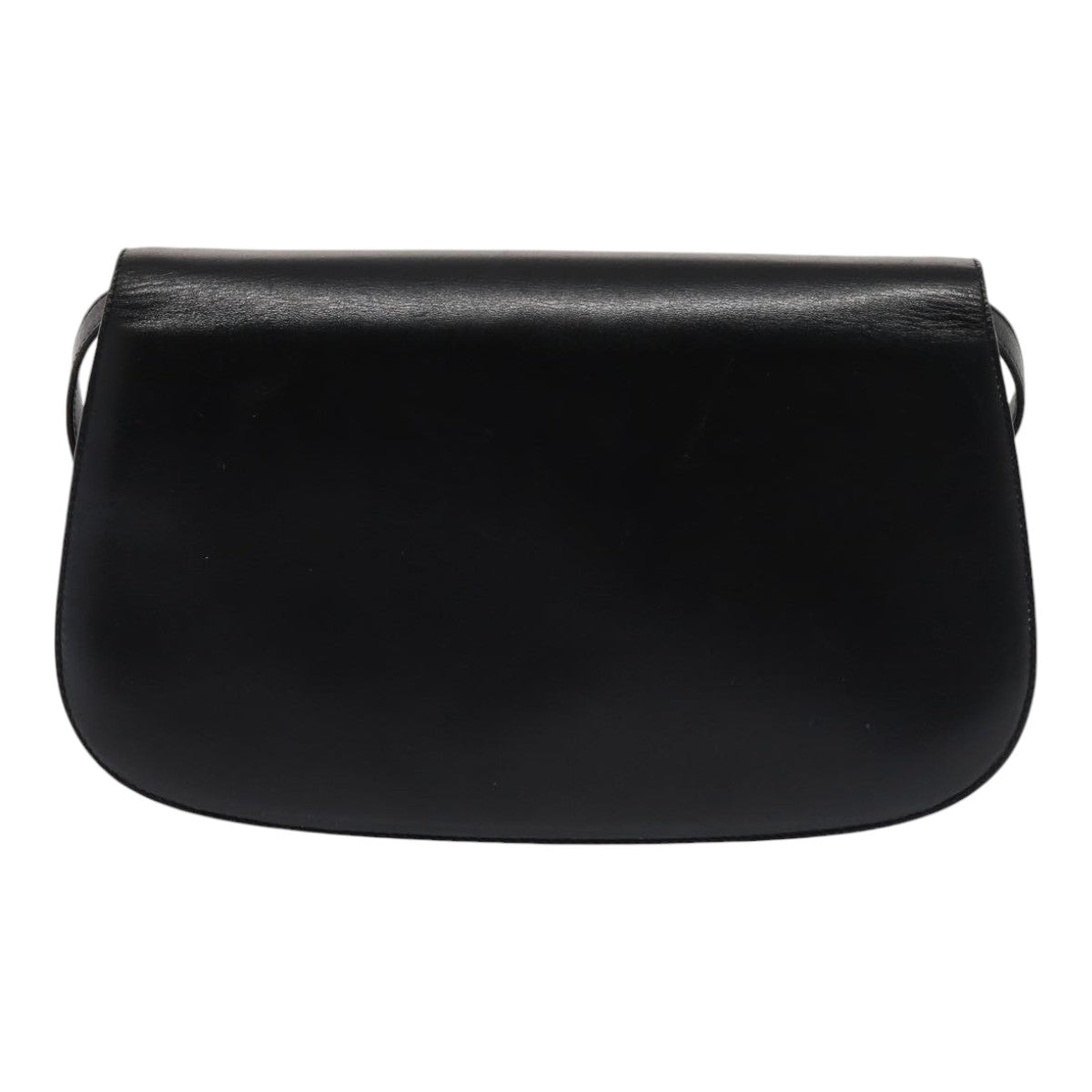 GUCCI Shoulder Bag Leather Black Gold ep5362