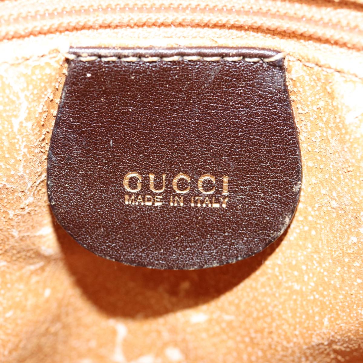 GUCCI Bamboo Hand Bag Leather 2way Brown Gold 007 2032 0231 ep5364